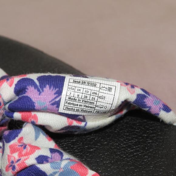 Sanuk Yoga Ella Floral Print Slingback Sandals - Picture 8 of 9
